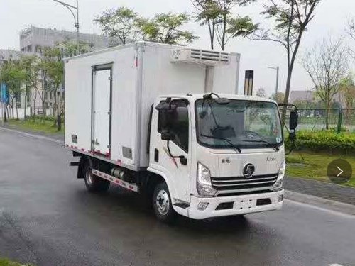 陜汽德龍國(guó)六4.2米冷藏車上市\(zhòng)濰柴130馬力配置高端！
