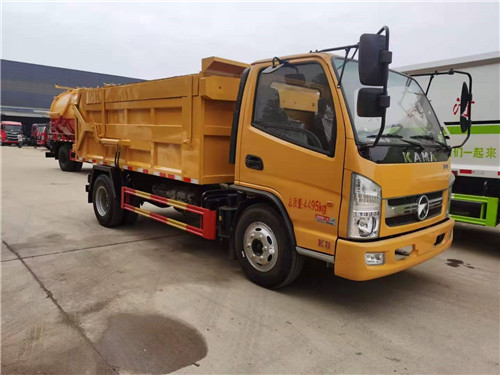 凱馬國(guó)六壓縮對(duì)接垃圾車地下室建筑垃圾轉(zhuǎn)運(yùn)專用，整車高度不超過2.2米